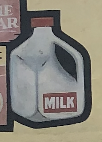 example hand painted graphic of milk jug